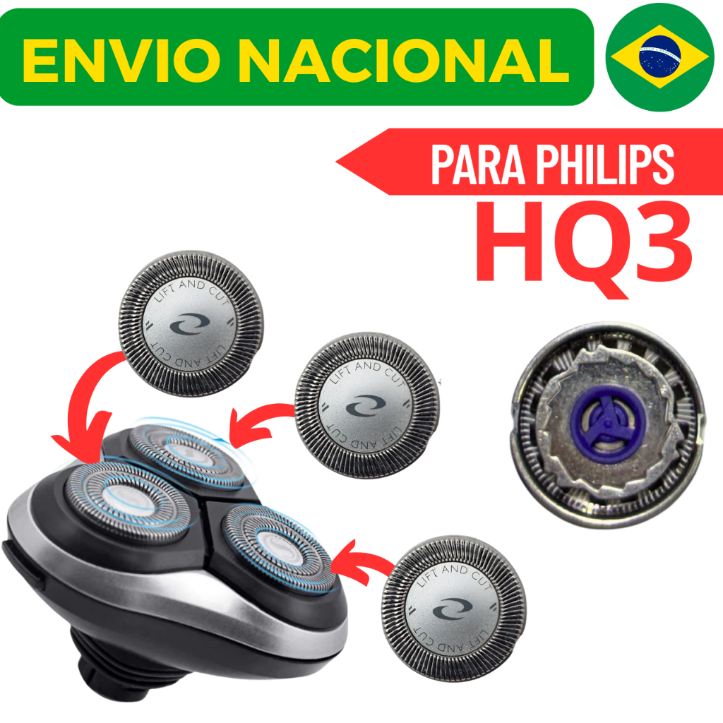 lAminas de reposição HQ56 para barbeadores HQ3 HQ55 HQ46 PQ206 HQ912 YQ308 HQ902 HQ905 AT610 AT620