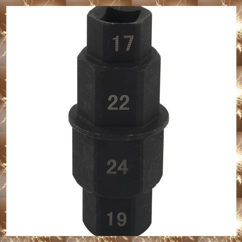 (Ferramenta De Eixo Sextavado Para Motocicletas Div-17 Mm , 19 , 22 , 24-Adaptadora De Soquete De Roda Dianteira Hexagon