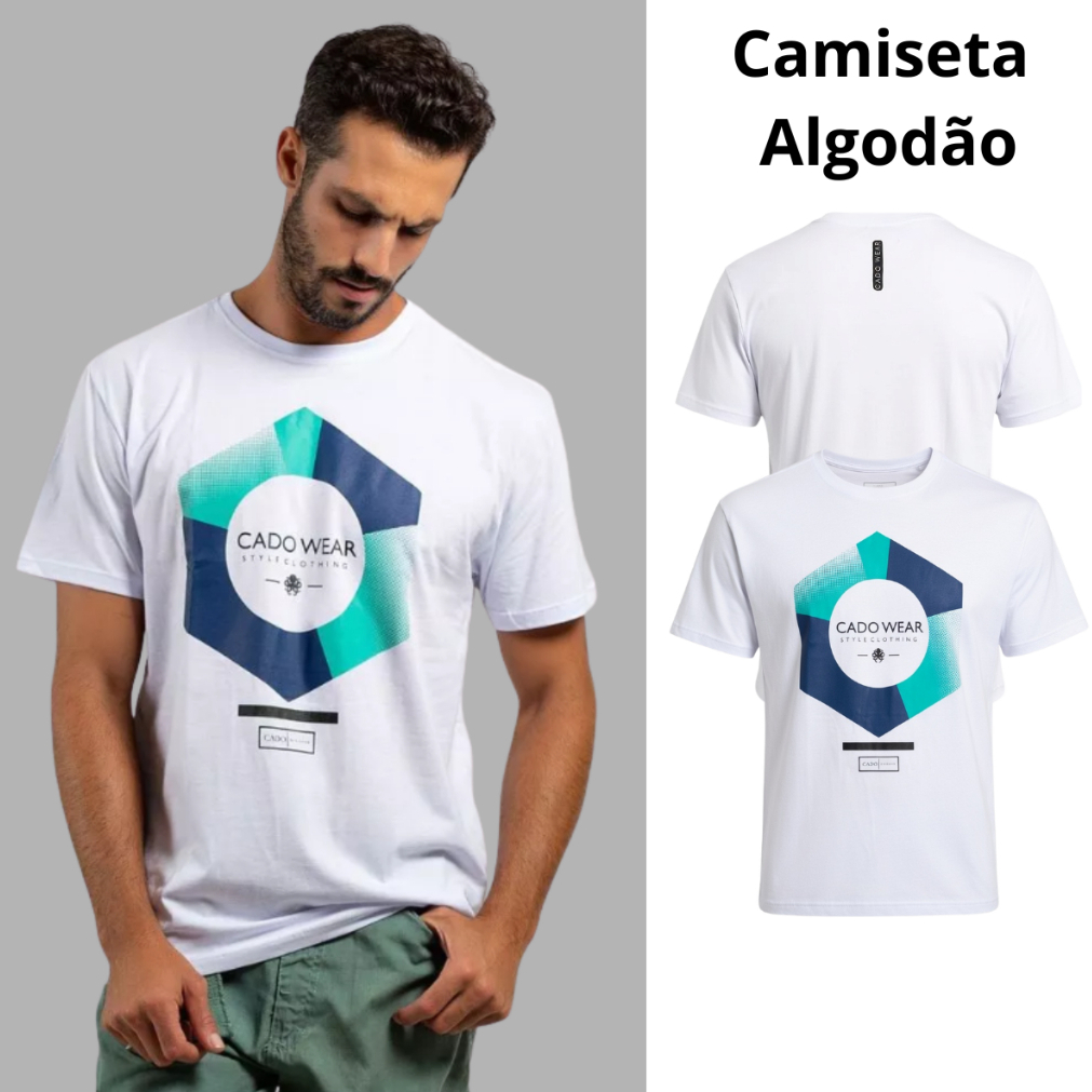 Camiseta Algodão Streetwear 100% Unissex Estampada Estilo Premium
