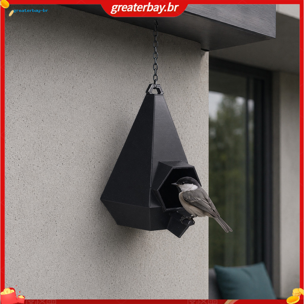 3d Printed Weatherproof Hexagon Birdhouse with Hanging Hook – Outdoor Nest Box for Garden Patio Backyard Durable Bird