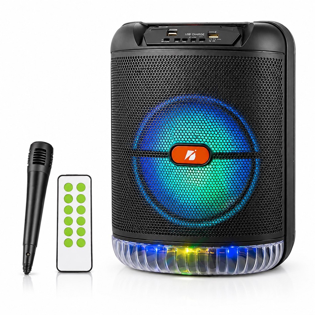 Caixa de Som Bluetooth Portátil Potente LED RGB IPX6 USB TWS FM para Exteriores e Festa