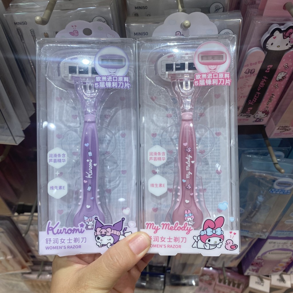 Produto famoso Sanrio Family Calmante 5 Camadas Senhoras Navalha Canela Dog Melody Kuromi Shaver