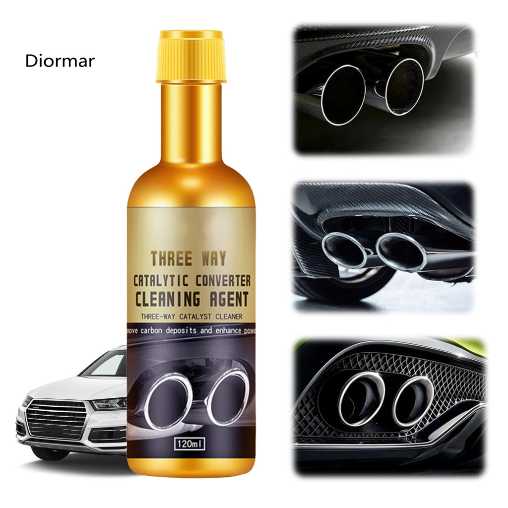 Fuel System Cleaner Exhaust Gas Flow Optimizer Catalytic Converter 120ml Efficiency Enhancer Engine Oil for Carbon Remov
