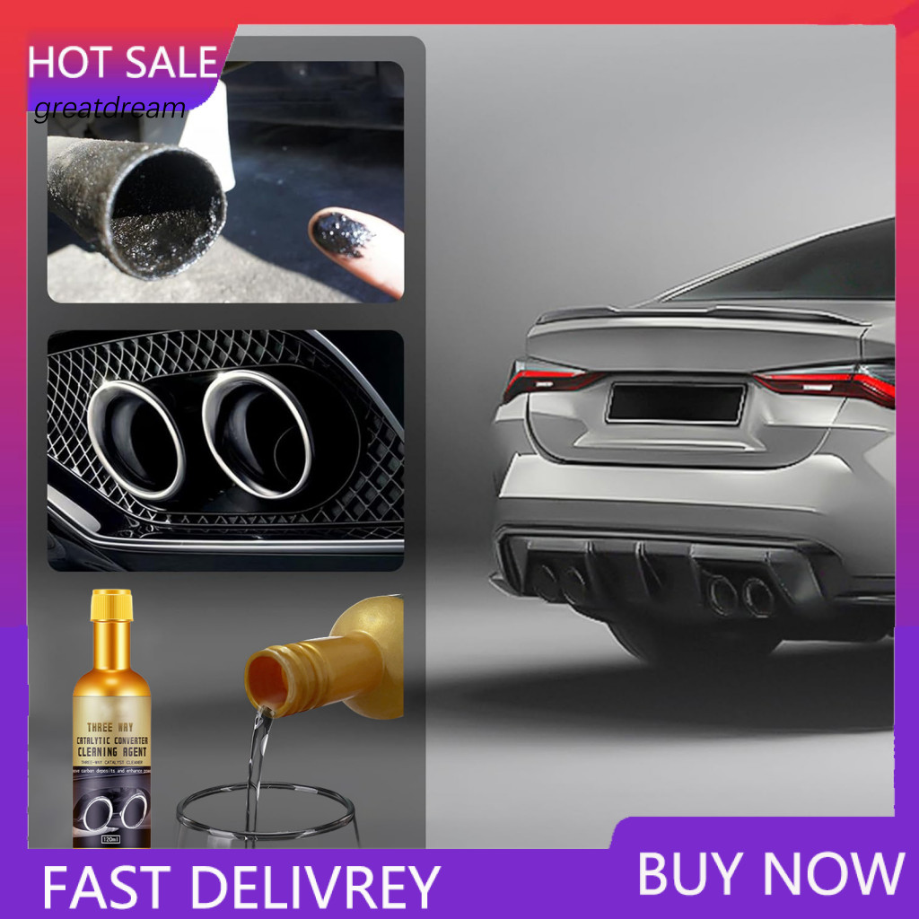 Exhaust Gas Flow Optimizer Fuel System Cleaner Catalytic Converter 120ml Efficiency Enhancer Engine Oil for Carbon Remov