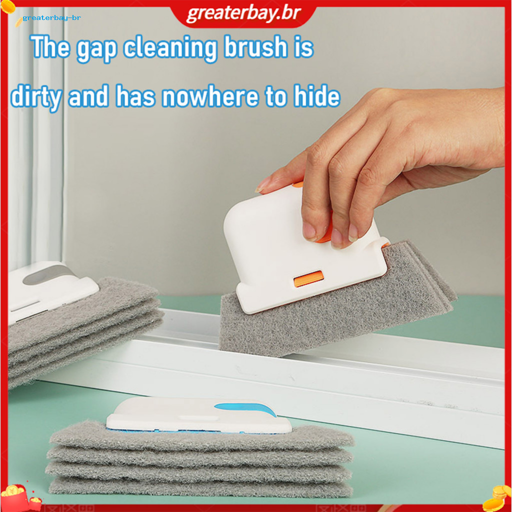 Window Track Cleaning Brush with Non-slip Ergonomic Handle Stiff Bristles for Narrow Gaps Crevice Groove Tool – Easy G