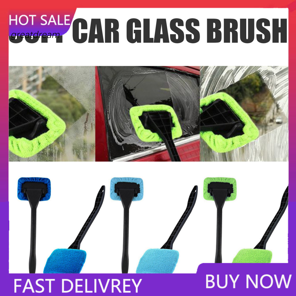 Soft Car Glass Brush No Jump 2pcs Bristles for Windows Surfaces Shower Doors Solar Panels – Durable Supplies for Easy