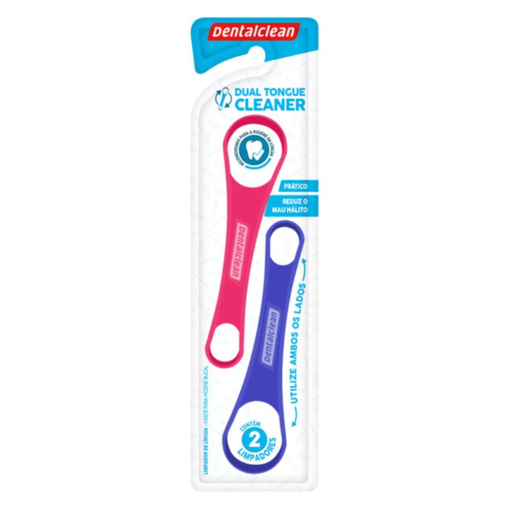 Limpador Raspador De Língua Dual Tongue Cleaner 2 Unidades - Dentalclean
