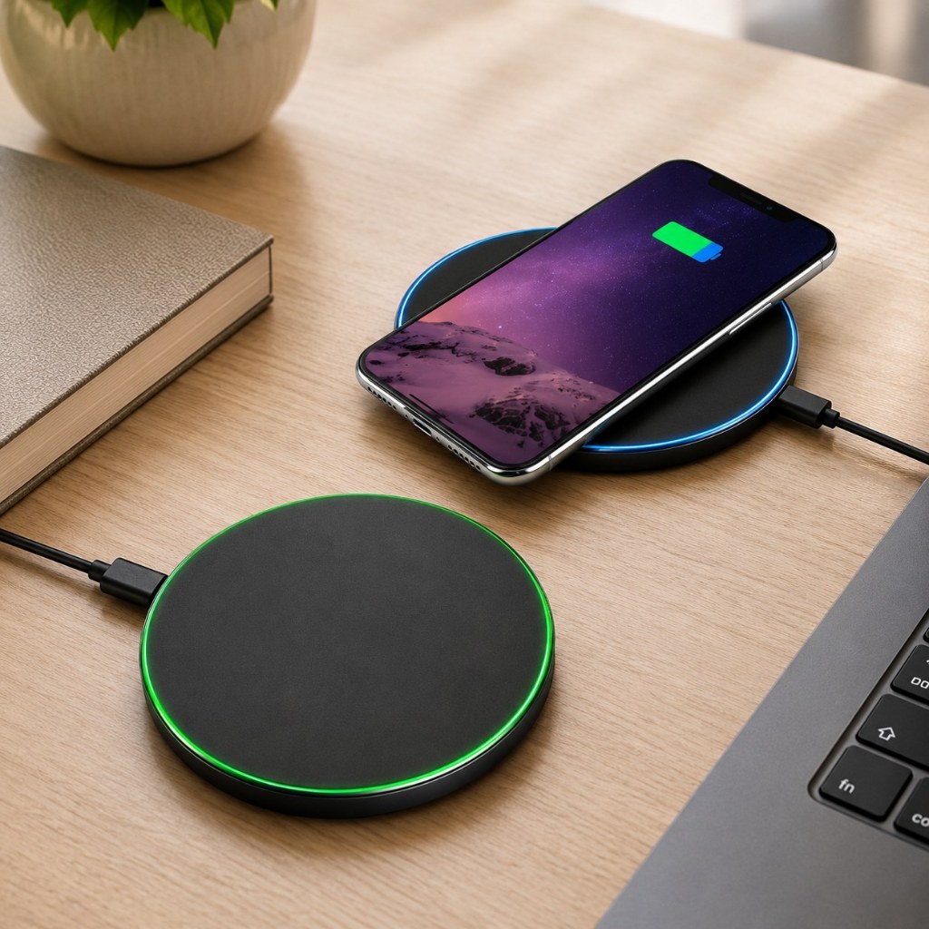 Carregador Indução 20W Rápido Sem Fio Compatível iPhone Samsung Xiaomi Fones Smartwatches Wireless Universal