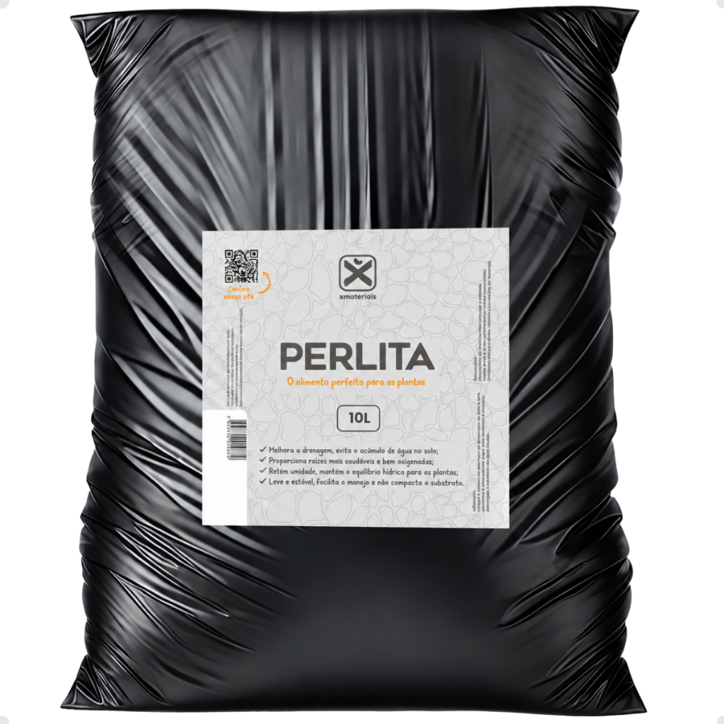 Perlita Expandida Cultivo Plantas Grow Indoor Substrato Drenagem e Aeração Saco 10 Litros