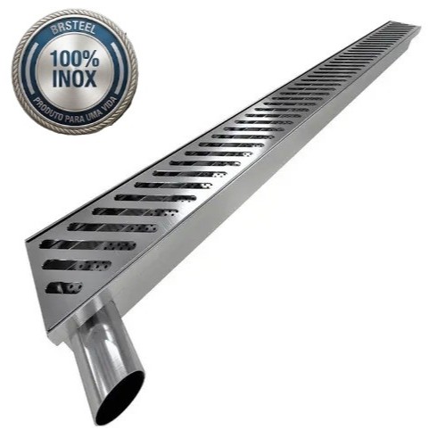 Ralo Continuum Inox 100cm Industrial Liga Em Série Exclusivo BR Steel Direto Fábrica