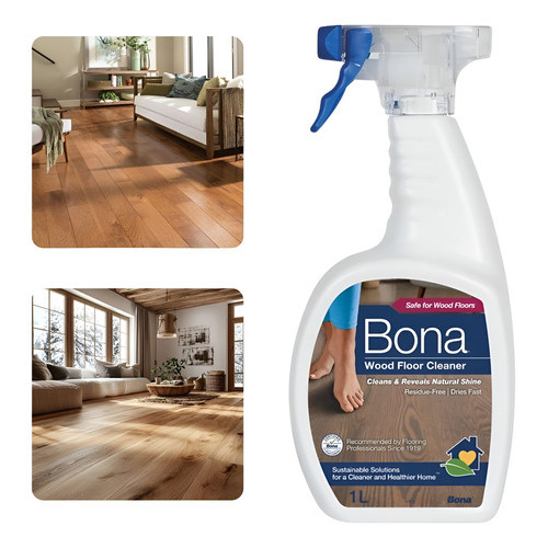 Bona Care Cleaner 1l - Limpador Concentrado Limpa Pisos De Madeira Spray Limpeza Rápida