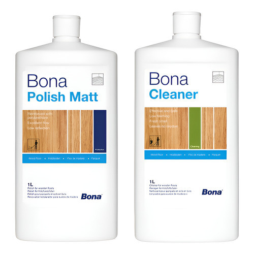 Kit Bona Cleaner Limpador Concentrado🧽 + Bona Polish Fosco Matt 🪵 Restaurador Pisos de Madeira