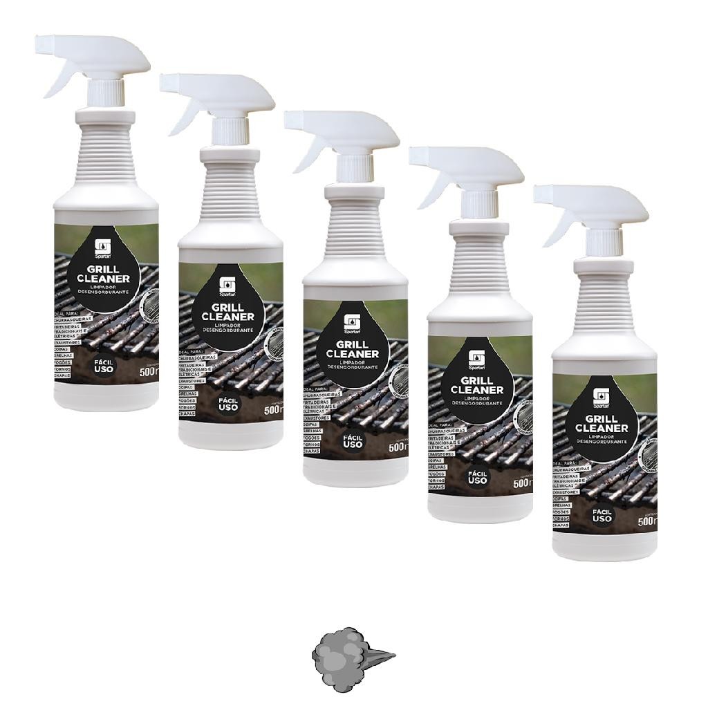 Limpador Desengordurante Grill Cleaner Spartan Grelhas Kit 5