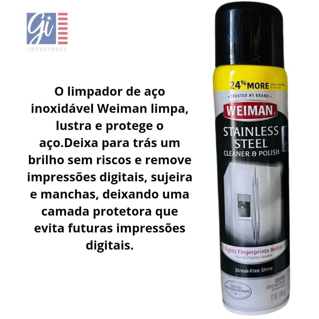 Spray Limpa Inox Weiman Stainless Steel Cleaner & Polish