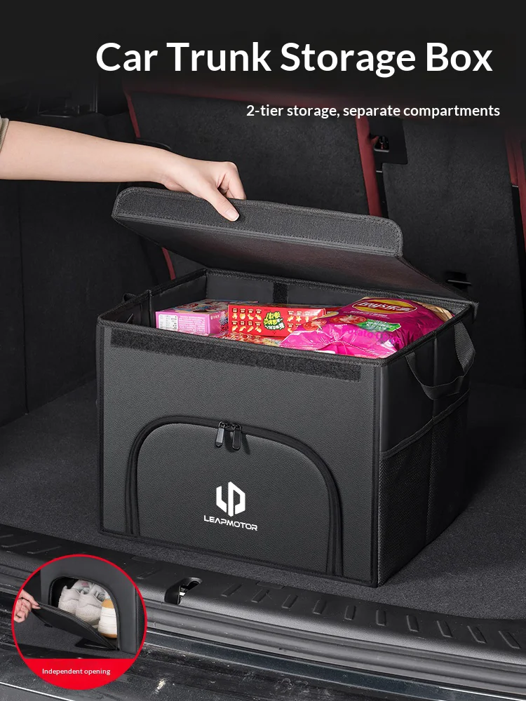 Car trunk large capacity Foldable storage box shoe storage organizing box For Leapmotor C01 C10 C11 C16 T03 S01 2023 2024 2025