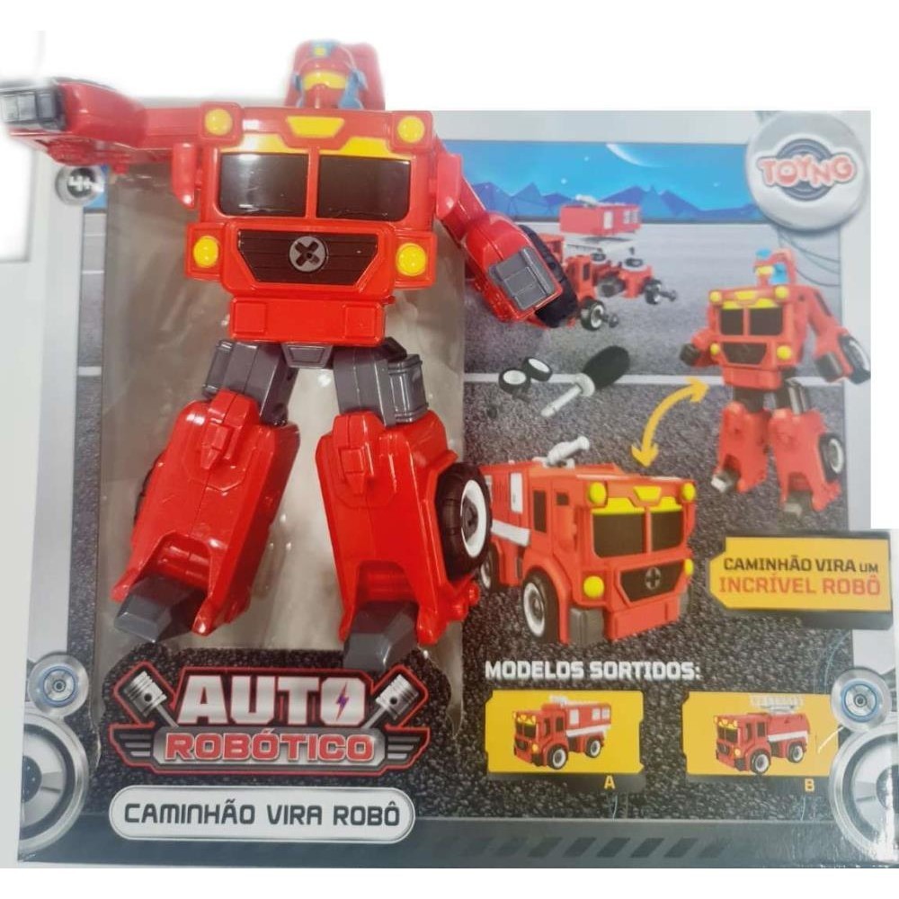 Brinquedo Caminhão Vira Robô Auto Robótico Toyng