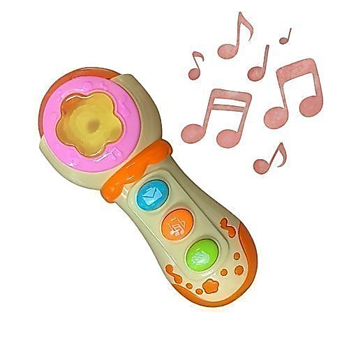 Microfone Musical Infantil Luzes Sons Botões Plástico First