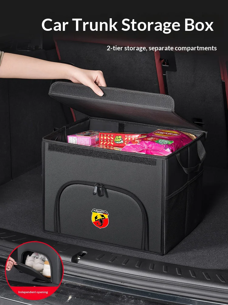 Car trunk large capacity Foldable storage box shoe storage organizing box For FIAT Abarth 500 E Pulse Panda Strada Doblo Punto
