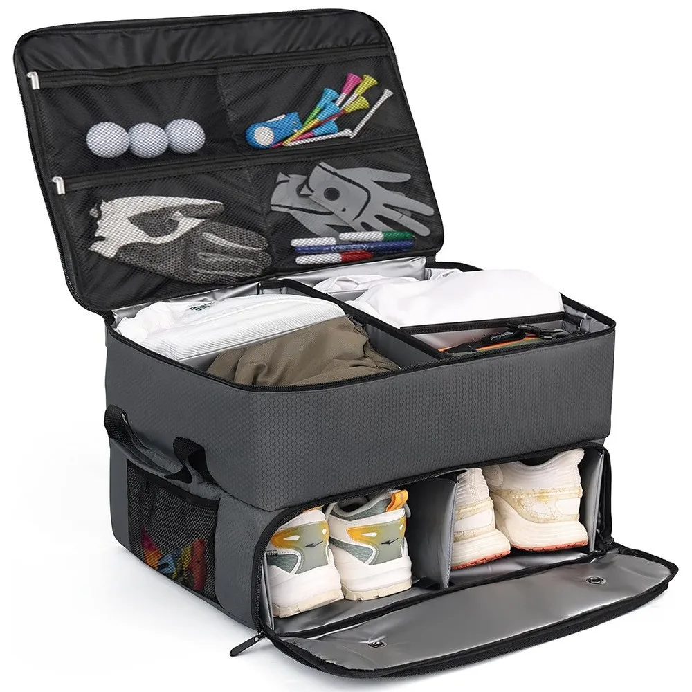 Large Capacity Foldable Golf Storage Bag Multi-functional Storage for Car Shoes Clothing Organizer Travel Essential