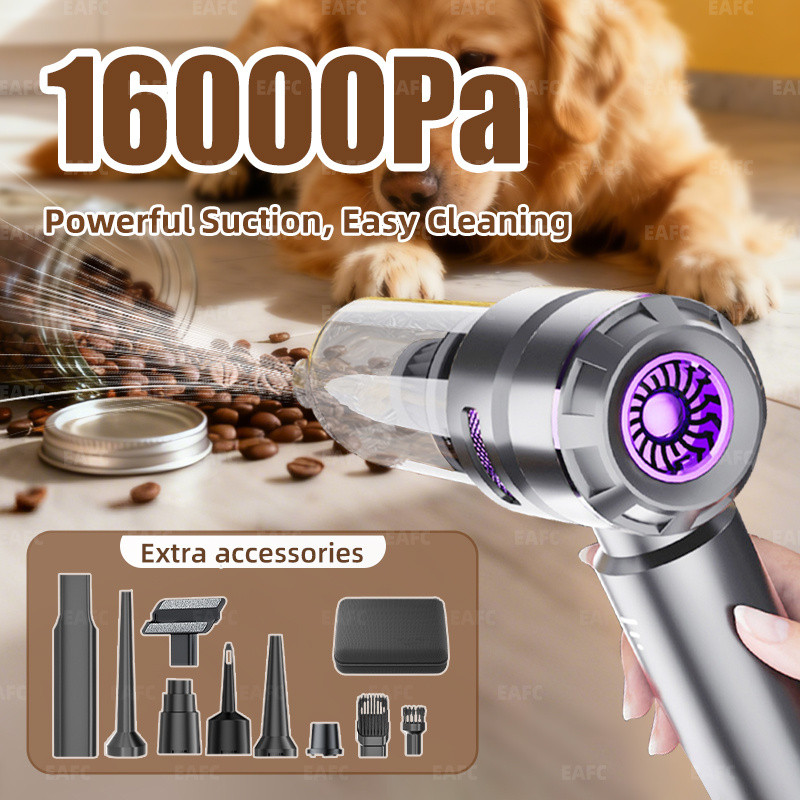 Aspirador De Pó Para Carro Sem Escova , Sucção Forte Portátil 16KPa , 3 Níveis De Ajuste De E Indicador De Energia LED ,