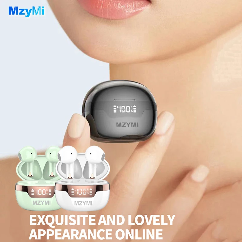 MZYMI J97 TWS Bluetooth Headphones Gaming Headsets Noise Canceling Sport Earphones Hifi Stereo Sound Bluetooth Running Headset