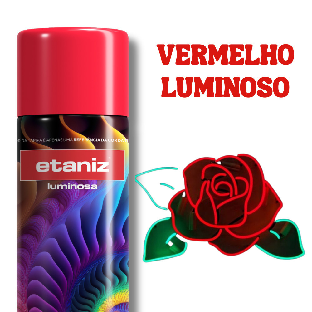 Tintas Em Spray vermelho Luminoso Etaniz Premium 400ml 250g