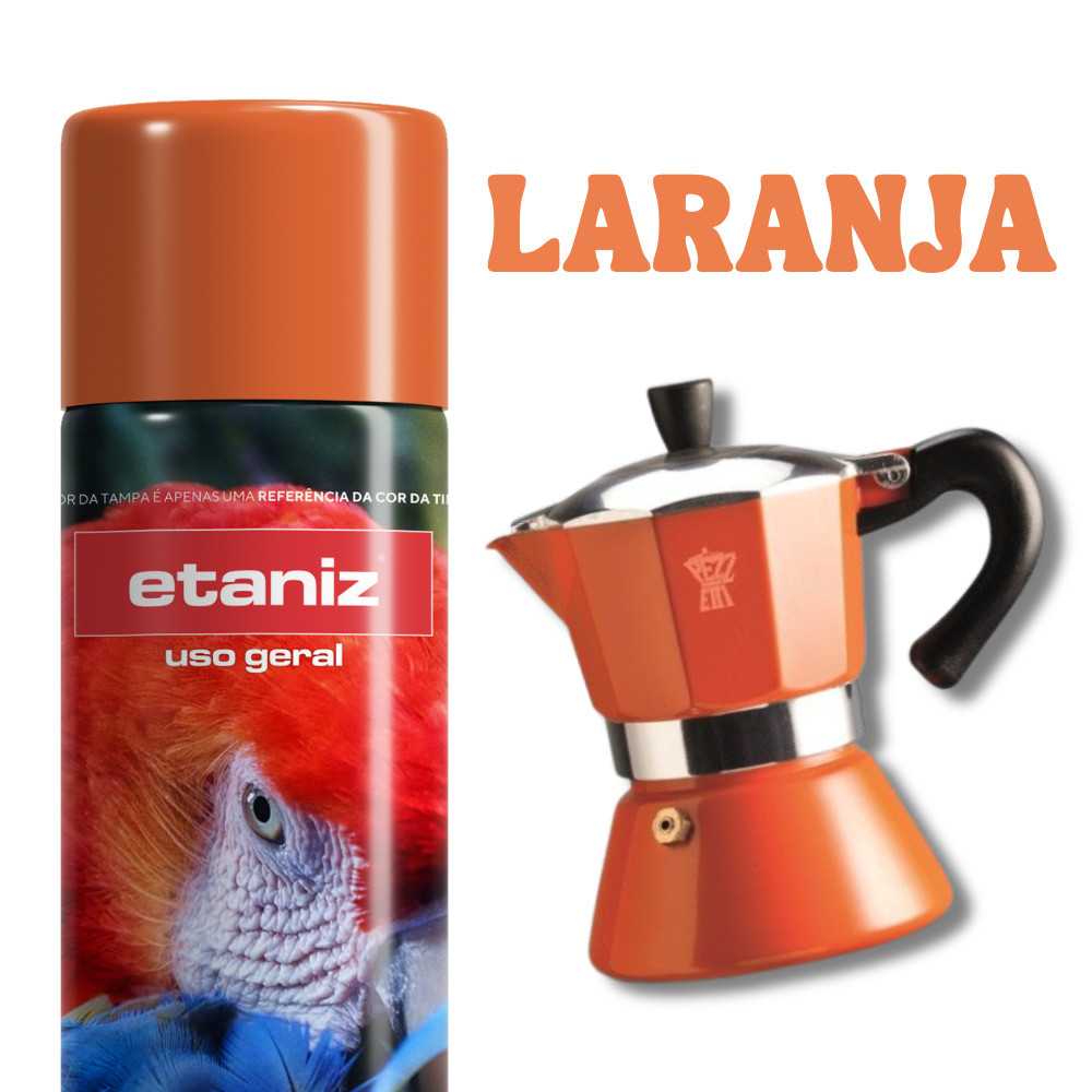 Tinta Spray Laranja Uso Geral 400ml secagem rápida