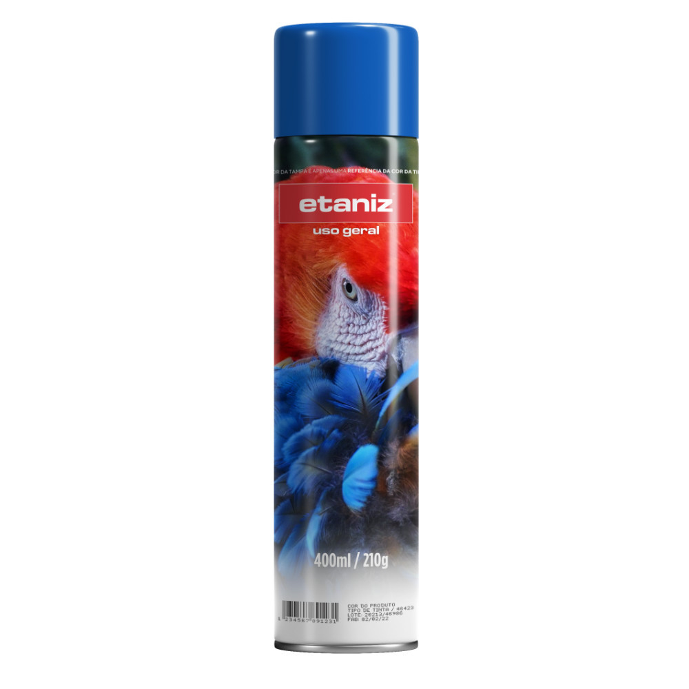 Tinta Spray Azul Médio Uso Geral 400ml secagem rápida