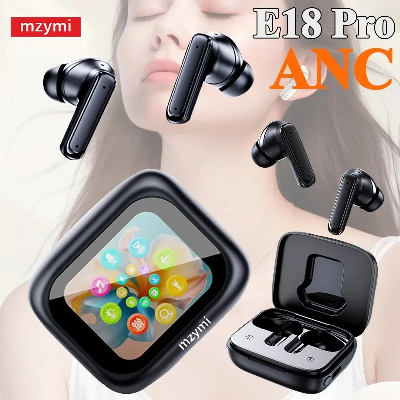 MZYMI E18Pro Bluetooth Headphones Noise Cancelling Gaming Headset Waterproof Sports Earphone TWS Translate Headphones For XIAOMI
