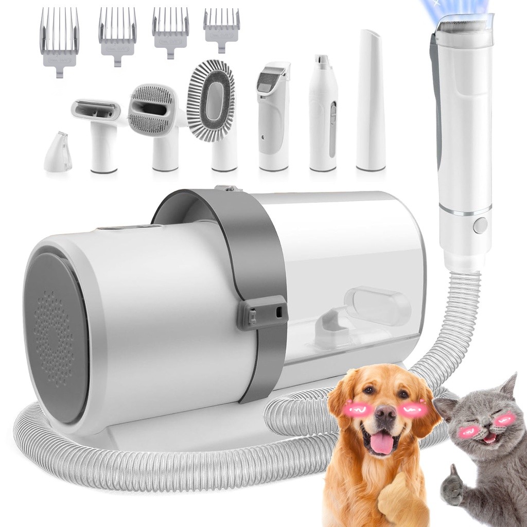 Pet Hair Clipper Kit Pet Grooming Kit poderoso removedor de cabelo baixo ruído Dog Clippers vácuo 2.5L 110v / 220v