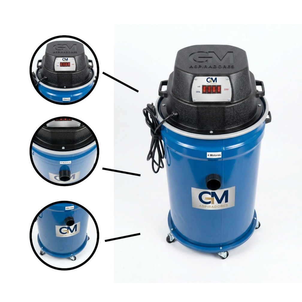 Aspirador de Po Agua 127v 220v Liquido 4 Motores 5600w Profissional Automotivo 80L