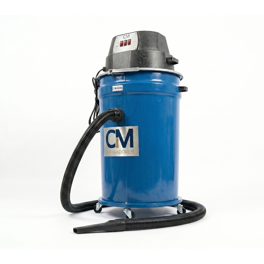Aspirador Profissional 3 Motores Po Liquido Agua 4200w 127v 220v Azul 80L