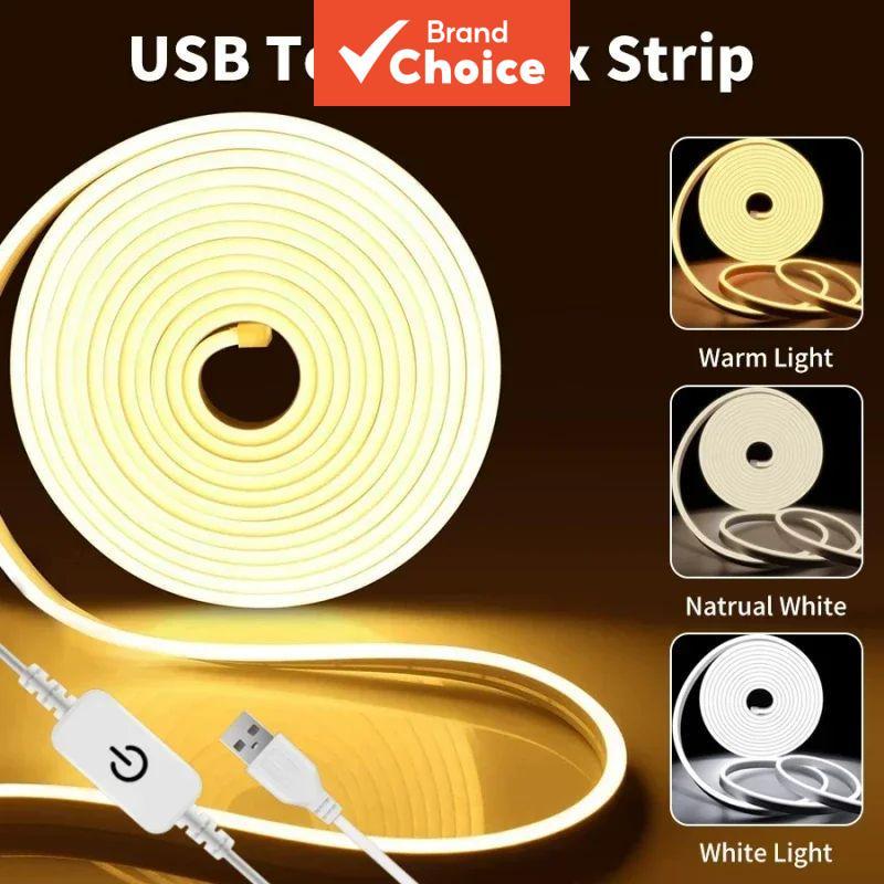 Saimili 1-5M Usb Touch Sensor Led Neon Strip Light Fita De Silicone Flexível Regulável Decoração De Casa Para Cozinha Sa