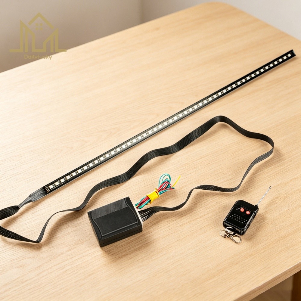 12V RGB LED Scanner Light Strip Multicolor Flowing Grille Underbody Neon Strips Lights [Dailylucky.br-DLY]