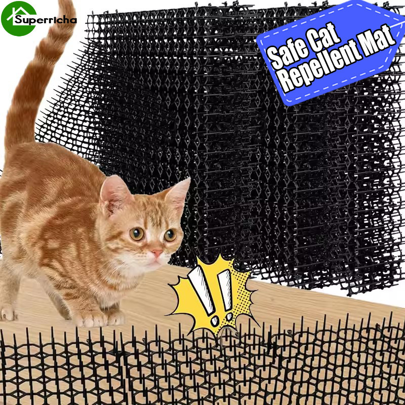 1/3/5 Unidades DIY Safe Garden Cat Repeller Mat-Suprimentos De Controle De Prevenção De Jardim-Ferramenta Dobrável Para