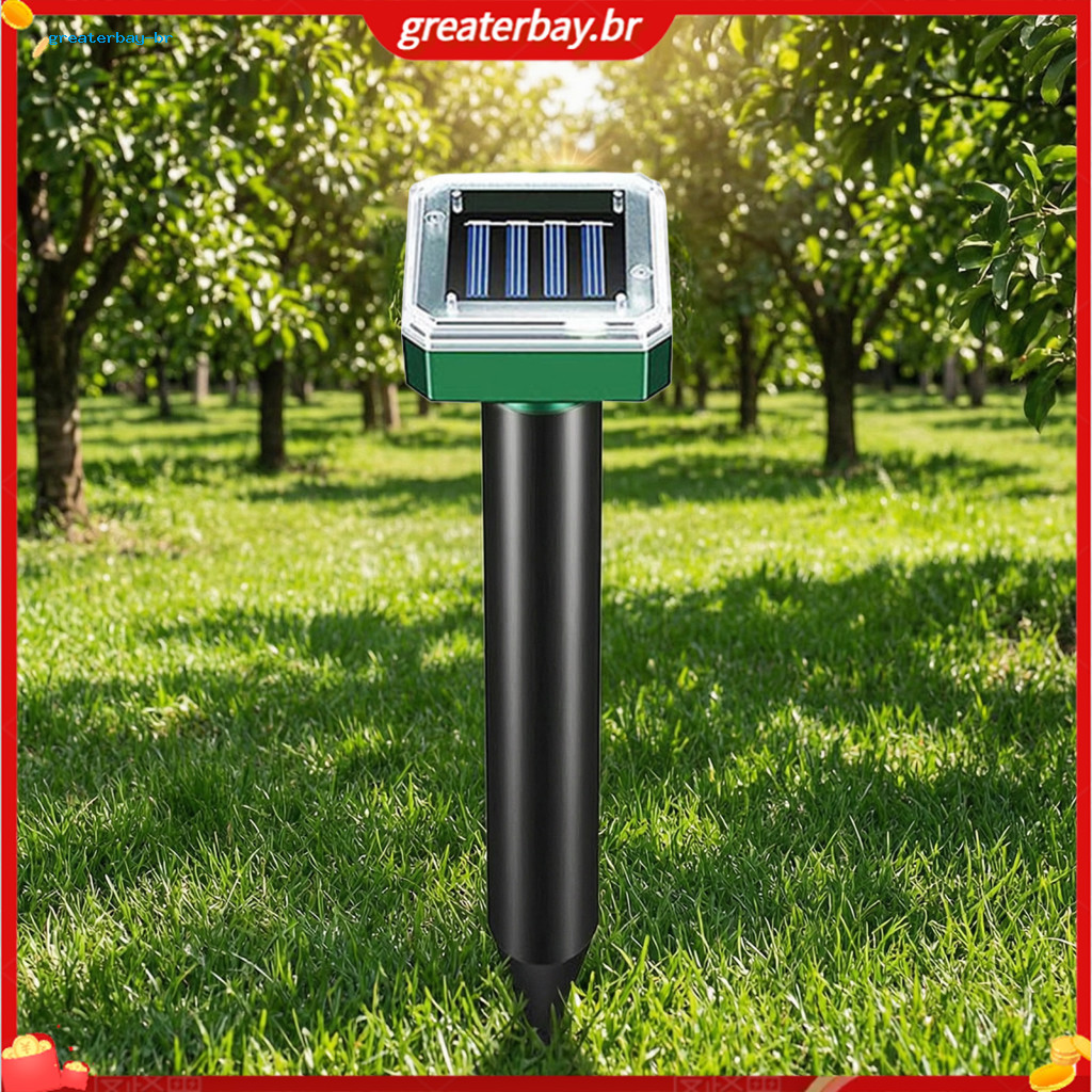 4/10 Pcs Solar Ultrasonic Pest Repeller Ip65 Waterproof Outdoor Deterrent for Rats Squirrels Snakes Raccoons Skunks Rabb