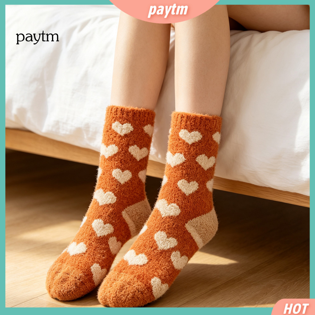 Soft House Socks Fuzzy for Women Women’s Thickened Coral Fleece – Warm Thermal Plush Sleep for Winter Indoor Floor f