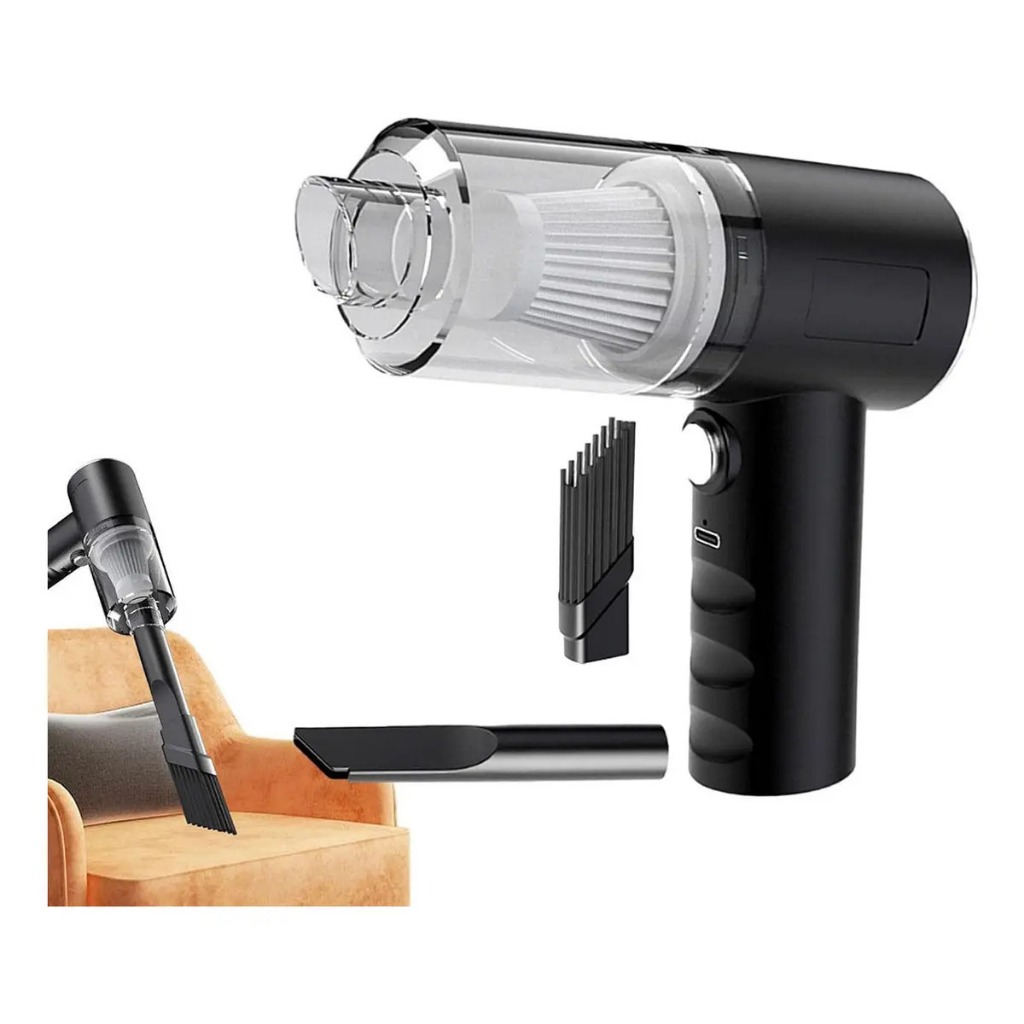 Aspirador de Pó Portátil Art House Sem Fio USB Recarregável Preto Compacto