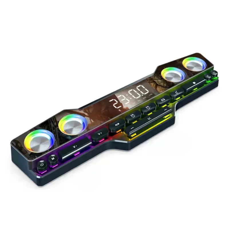New keyboard bluetooth speaker home desktop e-sports game computer stereo RGB colorful lamp radio