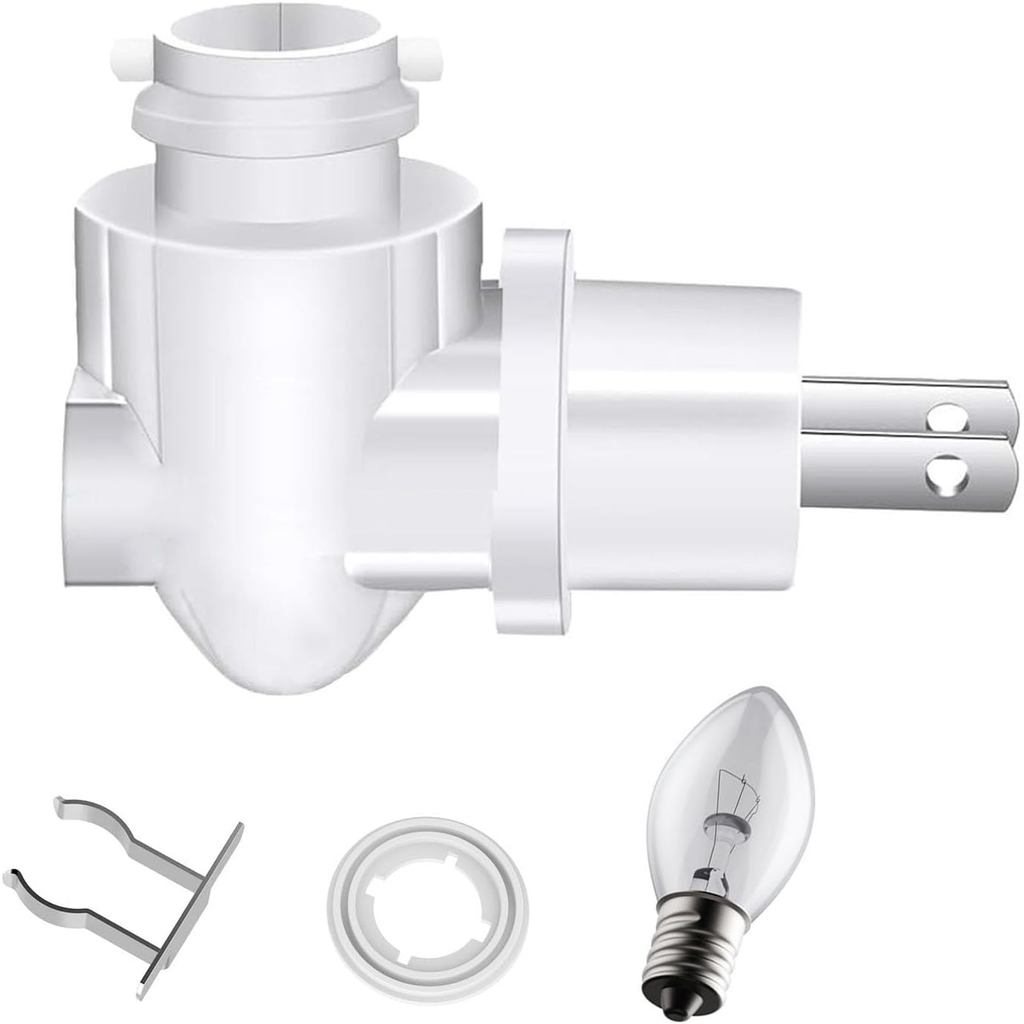 Auto On Sensor Plug in Night Light Module,Wall Light Plug with Light Sensitive On/Off Switch,Rotating E12 Base Night Lig