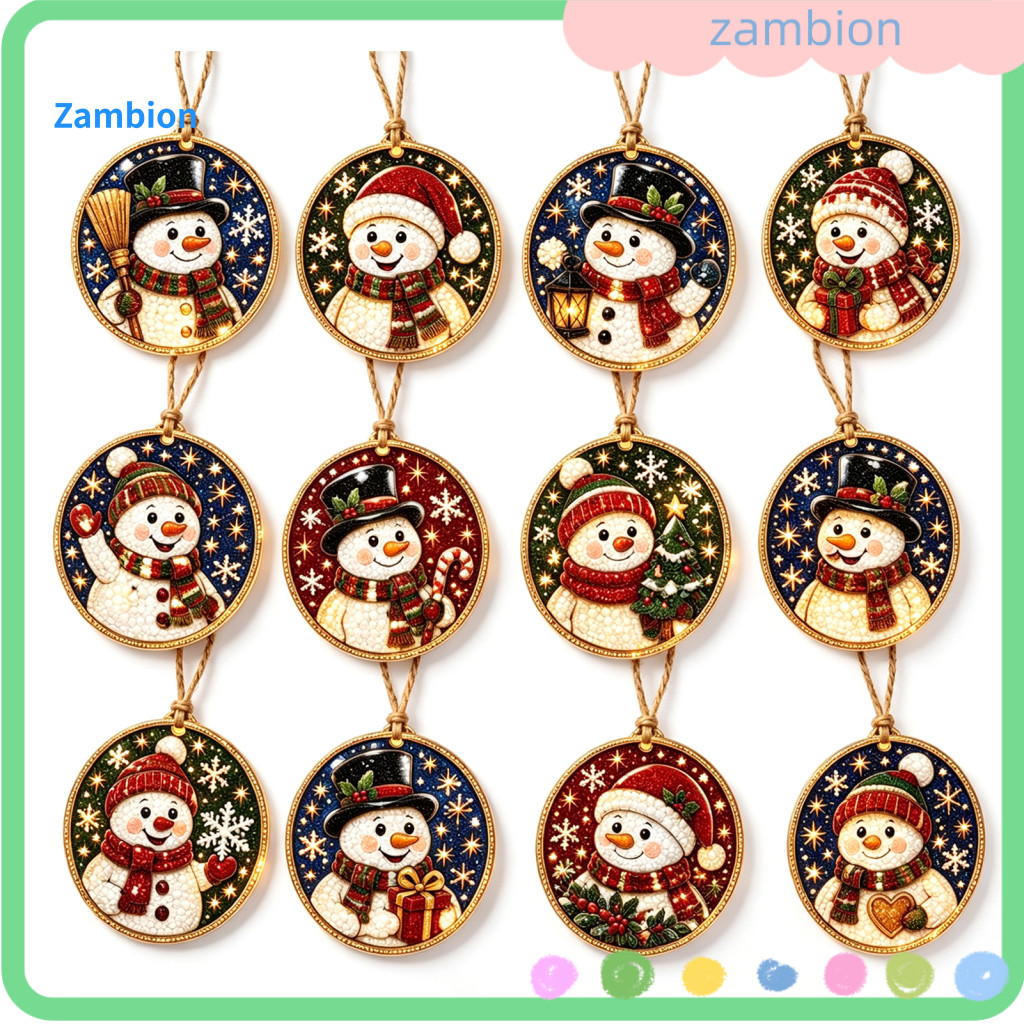 Festive Rhinestone Pearl Pendants Diy Holiday Ornament Crafts 12pcs Christmas Kit – Faux Hanging Decor for Tree Wreath