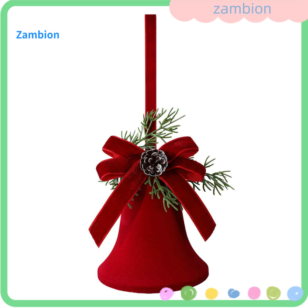 Christmas Tree Hanging Decor Holiday Decorations for Nordic Velvet Bell Ornament – Flocked Bells for Door Window for S