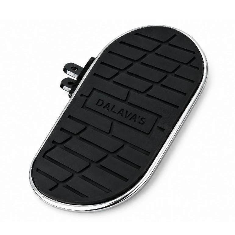 Plataforma Dianteira DALAVAS para Moto Custom BOULEVARD 800M Cromada Emborrachada Daytona Apoio de Pé Pedaleira
