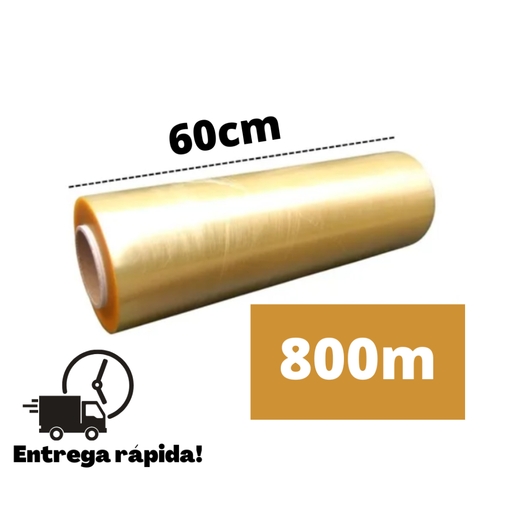 Rolo Bobina Plastico Papel Filme Pvc Esticavel 60cm X 800m