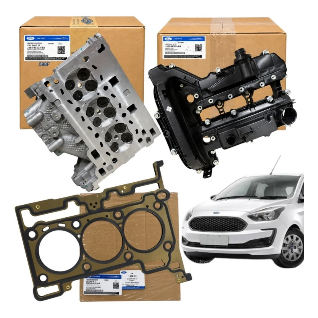 Cabecote E Tampa Valvulas E Junt 3cil 1.0 Ford Ka+ 14/21 Org