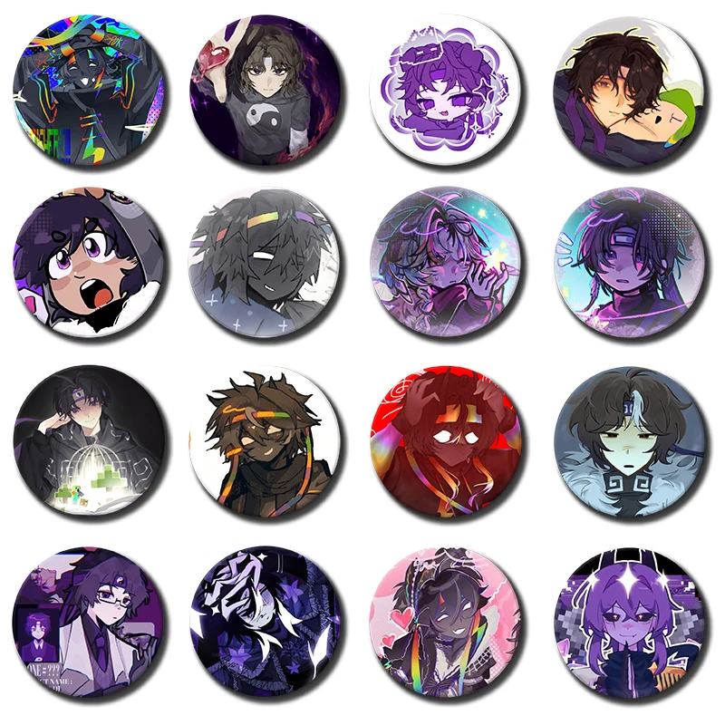 58mm 1PC W-Wifies Cute Game Icons Pins Cartoon Character Enamel Brooch Backpack Clothing Badge Accessories Gifts