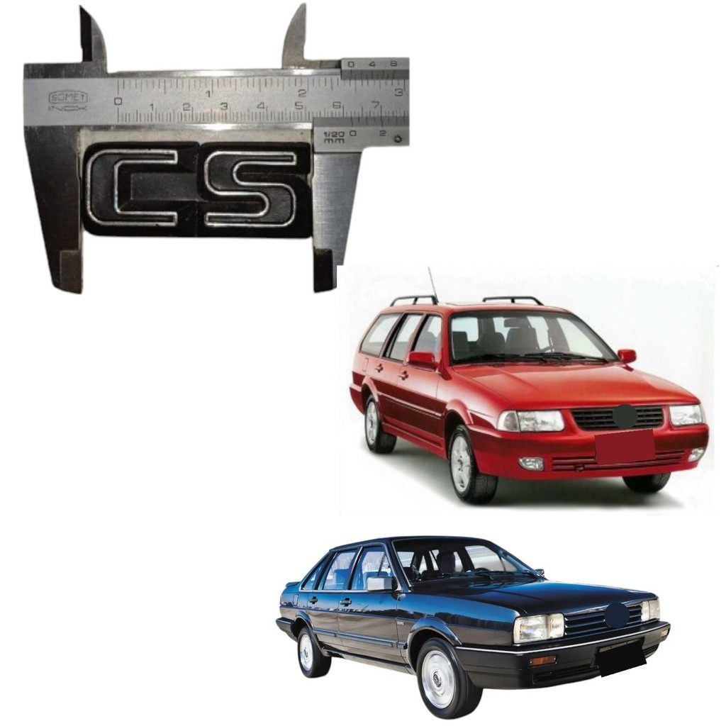 Emblema cs cromado / Preto Santana/quantum 90 Volkswagen