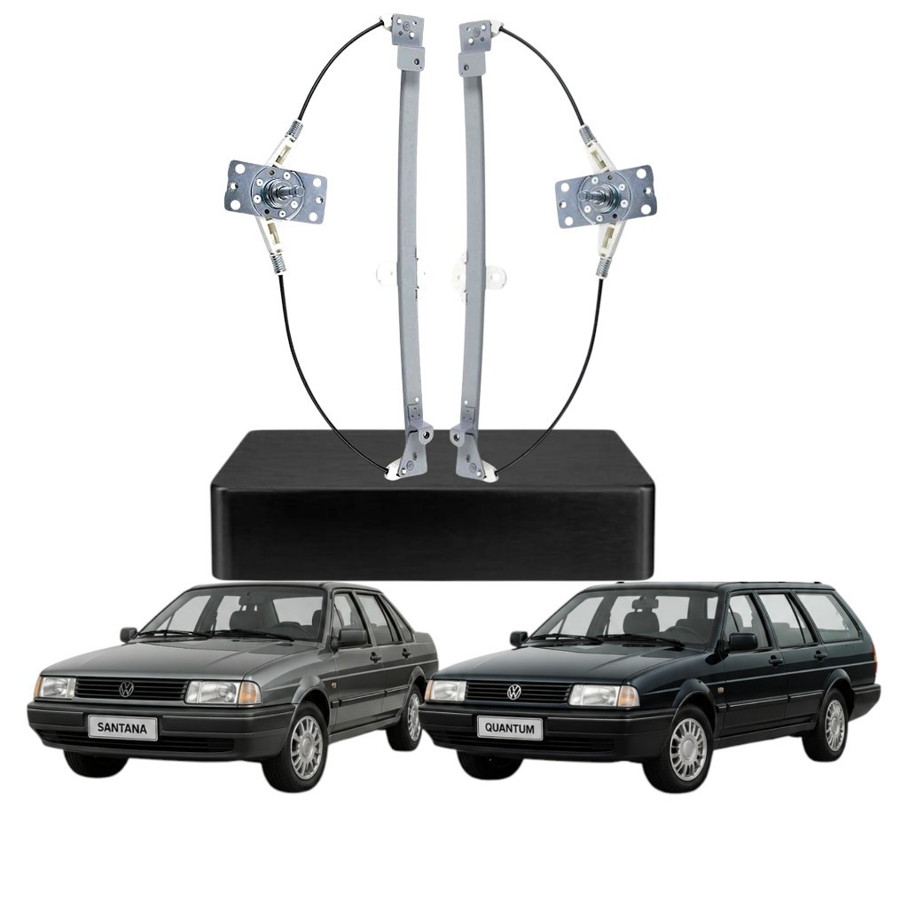Maquina Elevador Regulador Vidro Manual Traseira  Santana / Quantum 1999 Até 2002 4 Portas