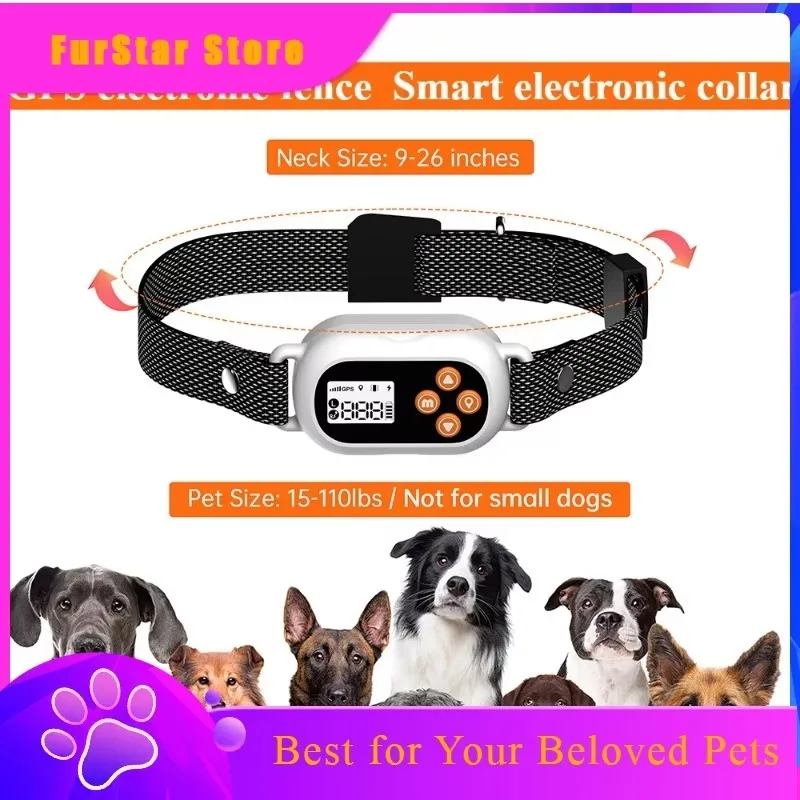 FurstarSmart GPS Pet Electronic Fence Wireless Pet Enclosure Waterproof Outdoor Training Collar For Dogs Pet Products Accessorie