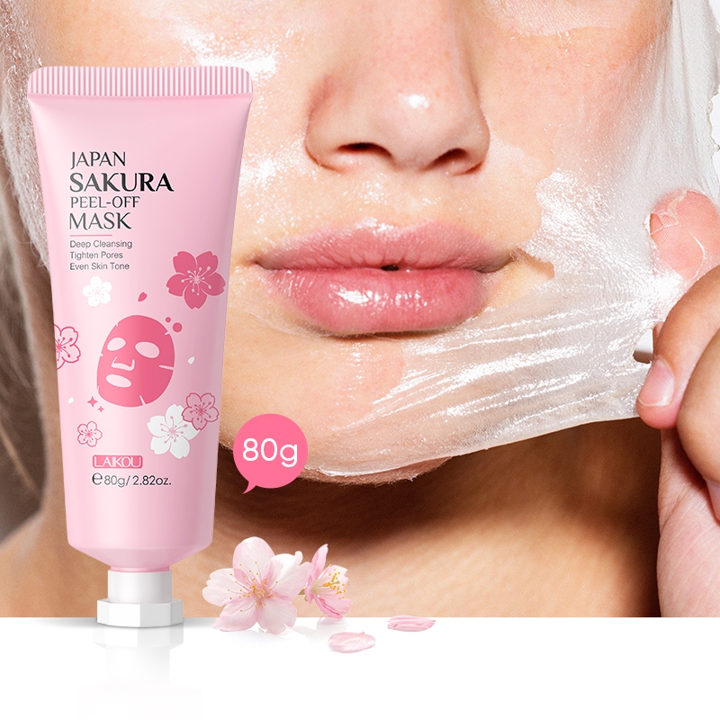 LAIKOU Sakura Máscara De Descasque Limpeza De Poros Remover Blackheads Brightening 80g
